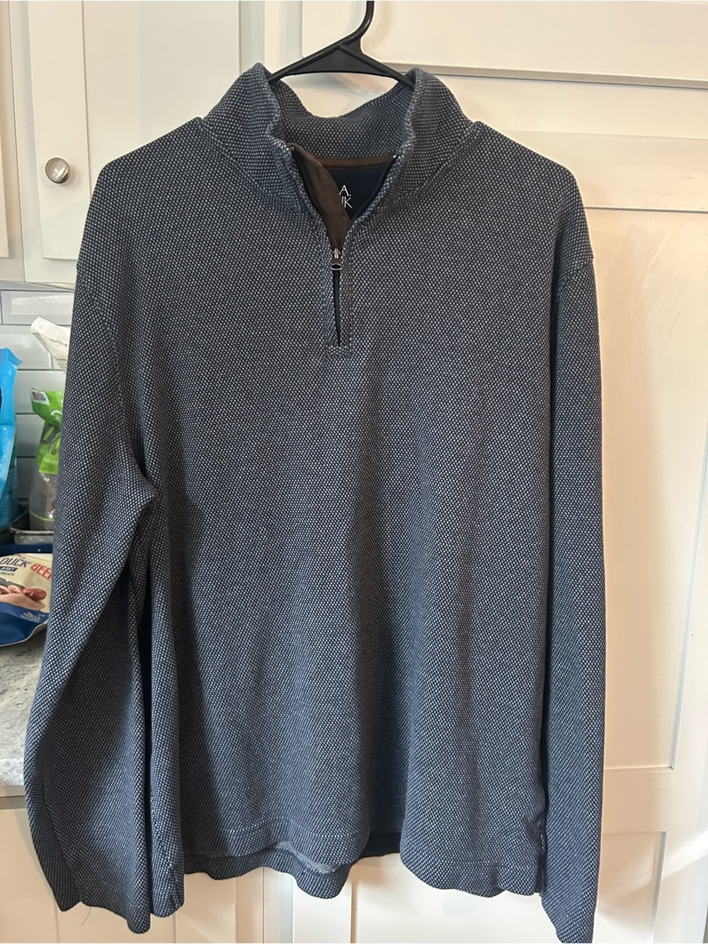Jos. A. Bank Men's Zip Mock-Neck Sweater - Charcoal
